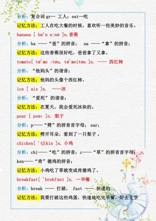 单词速记方法